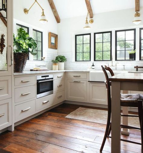 Jean Stoffer Design - mother-daughter interior designers - charming kitchen - English Cottage Jean Stoffer Design, Classic Kitchen Cabinets, Jean Stoffer, Best Gray Paint, Best Gray Paint Color, Design My Kitchen, Devol Kitchens, Charming Kitchen, Timeless Kitchen