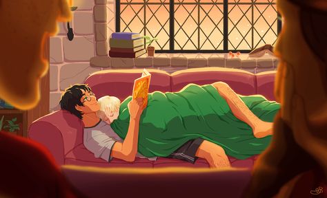 Drarry for Valentine’s Day. Cuddles are ADORABLE. My favourite scenes from @dorthyanndrarry‘s Thermodynamic Equilibrium. Darry Fanart, Draco Malfoy Fanart, Drarry Fanart, Empire Ottoman, Harry Draco, Gay Harry Potter, Yer A Wizard Harry, Images Harry Potter, Harry Potter Comics