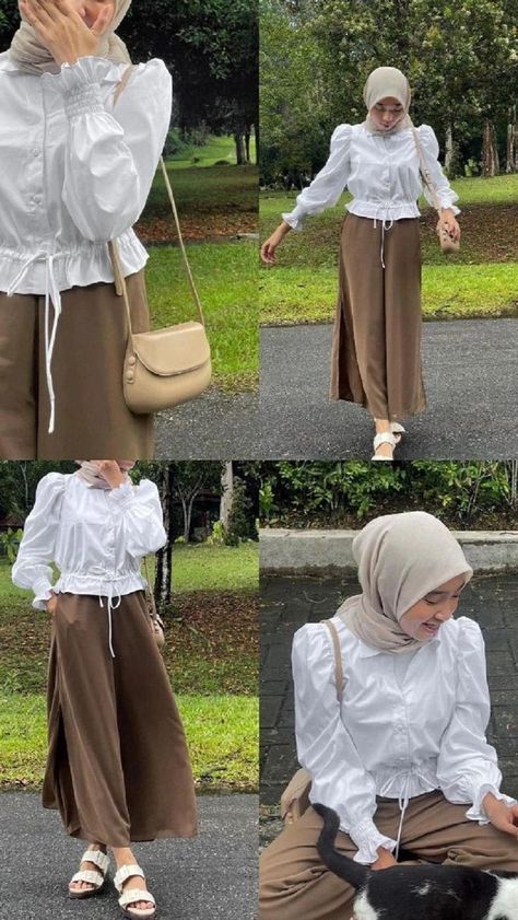 #inspirasiootdberhijab #hijabootd #ootdhijabstyle #ootdcasualhijab #hijabstyleindo #ootdhijabsantai #ootdhijabsimple #outfithijabremaja #stylehijabkekinian #ootdhijabers #inspirasihijab #ootdindonesia #ootdkece #ootdhijabindo #explorepage #outfitinspo #selebgram #outfitnongki #outfitremaja #outfitoftoday Mix And Match Outfits Hijab, Outfit Ngampus, Ootd Simple, Outfit Hijab Casual, Ootd Hijab Casual, Simple Hijab, Simply Dress, Muslim Fashion Hijab Outfits, Muslim Outfits Casual