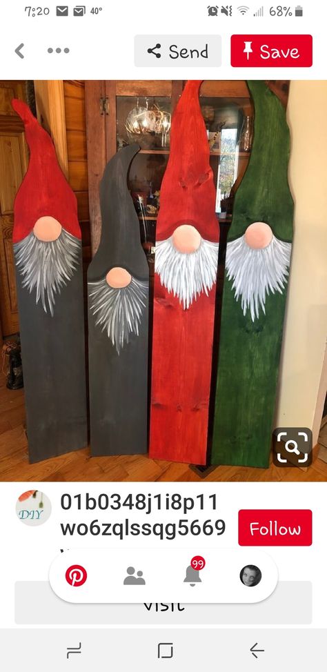 Picket Fence Gnomes, Halloween Fence Post Crafts, What To Do With Old Fence Pickets, Fence Picket Christmas Crafts, Christmas Picket Fence Ideas, Money Snowman, Fence Picket Projects, Picket Fence Crafts, Porch Boards