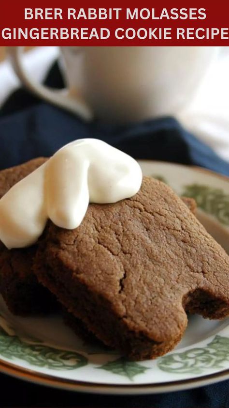 Brer rabbit molasses gingerbread cookie recipe – Delish Diner Molasses Gingerbread Cookies, Molasses Pudding, Best Chewy Ginger Molasses Cookies, Brer Rabbit Molasses Cookies, Molasses Ginger Cookies Chewy, Bakery Style Ginger Molasses Cookies, Molasses Gingerbread, Monster Cookies With Molasses, Cool Whip Pies