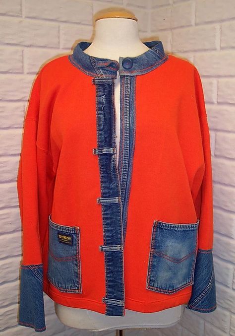 Repurposed Sweatshirt, Repurpose Sweater, Upcycling Sweatshirt, Clothing Refashion, Sweatshirt Jackets Diy, Sweatshirt Refashion Remake, Quilted Sweatshirt Jacket, Modified Clothing, Sweatshirt Makeover