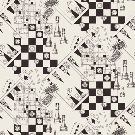 Whimsical | Astek Home Mate Wallpaper, Wallpaper House Design, Check Mate, Peel Stick Wallpaper, Wallpaper Wallpaper, Vintage Wallpaper, Wallpaper Samples, Game Night, Stick Wallpaper