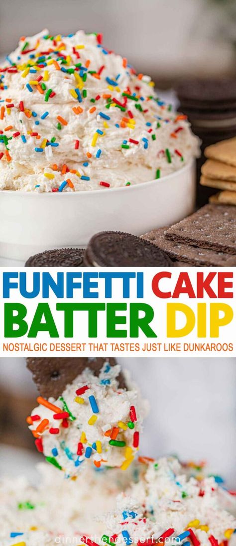 Funfetti Cake Batter Dip, Cake Mix Dip, Dessert List, Easy Dessert Dips, Cake Batter Dip, Cake Dip, Dessert Dip, Weekend Food, Funfetti Cake Mix