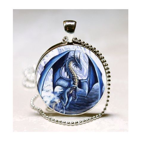 Dragon Photo, Tile Jewelry, Embossed Jewelry, Dragon Glass, Vintage Dragon, Dragon Lover, Dragon Necklace, Dragon Jewelry, Photo Necklace