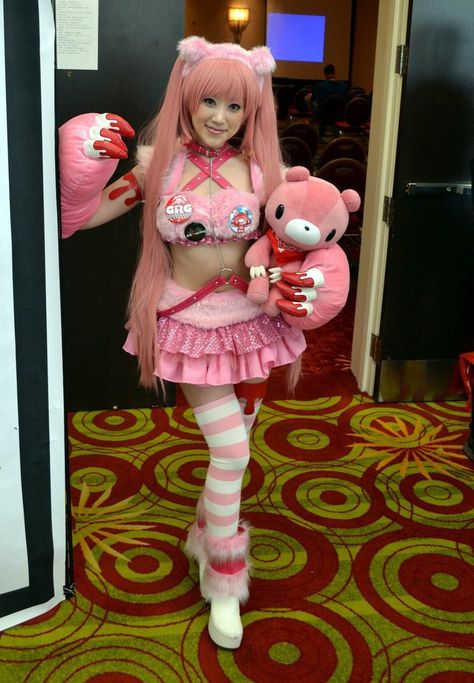 Gloomy Bear Cosplay Gloomy Bear As Human, Gloomy Bear Aesthetic Icon, Super Sonico Gloomy Bear Cosplay, Gloomy Bear Halloween Costume, Gloomy Bear Inspired Outfit, Creepy Cute Clothes, Gloomy Bear Costume, Gloomy Bear Makeup, Gloomy Bear Clothes