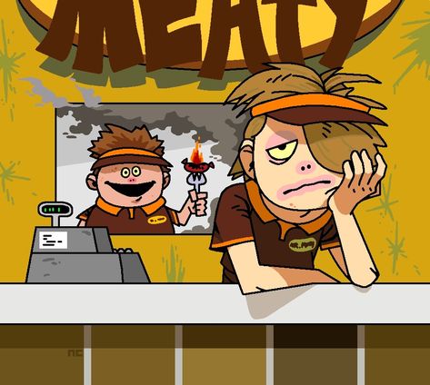 Mr Meaty, Kinnie Playlist, Regular Show, Animated Shows, Eat Meat, Cartoon Crossovers, Adult Swim, Art Things, Types Of Art