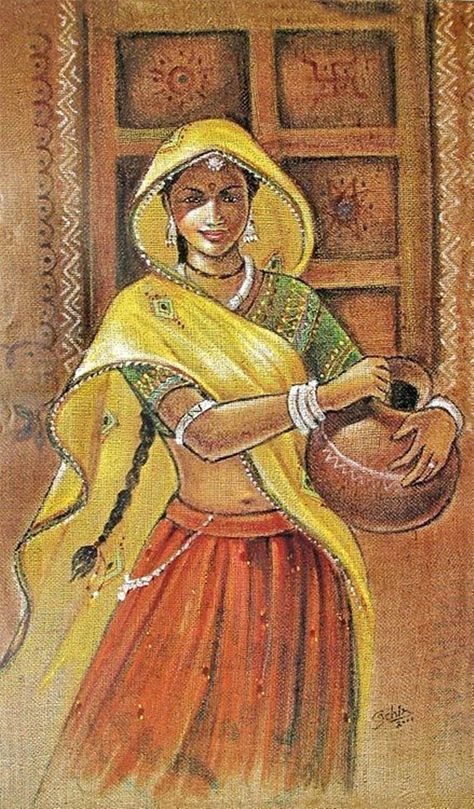 Rajasthani Painting, Desert Beauty, Rajasthani Art, India Painting, Indian Art Gallery, Art Village, Art Premier, Indian Painting, Madhubani Art