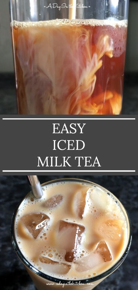 Iced Tea With Milk Recipes, Sweet Cinnamon Milk Tea, Iced Tea With Milk, Cold Brew Milk Tea, Classic Milk Tea Recipe, Healthy Milk Tea Recipe, Cold Milk Tea, Iced Thai Milk Tea, How To Make Tea With Milk