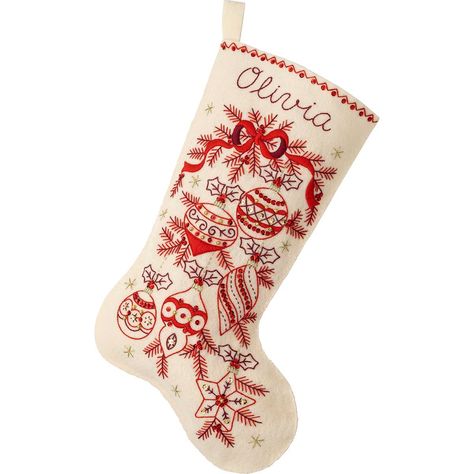 Bucilla The Classic Christmas Stocking Kit | Michaels Felt Stocking Kit, Embroidered Stockings, Christmas Stocking Kits, Felt Christmas Stockings, Stocking Designs, Needle Felted Christmas, Traditional Ornaments, Felt Stocking, Christmas Stocking Pattern