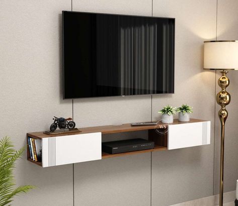 Wall-Mounted TV Unit Tv Unit Simple Design, Simple Tv Unit, Latest Tv Unit Designs, Modern Tv Unit Design, Simple Tv Unit Design, Tv Unit Design Ideas, Wall Mounted Tv Unit, Small Tv Unit, Tv Unit Designs