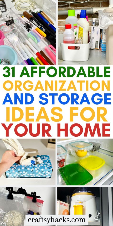 Ready for the best home make over ideas to create a haven of organization? Dive into our top storage hacks and organization tips to help you declutter your home with ease. From storage solutions to DIY organization ideas for the home, we've got you covered! Increase storage easily! 2024 Declutter, Kitchen Storage Hacks Diy, Storage Ideas For Small Rooms, Apartment Homestead, Organized Tools, Storage Ideas Bedroom, Bedroom Organization Hacks, Smart Storage Ideas, Easy Storage Hacks