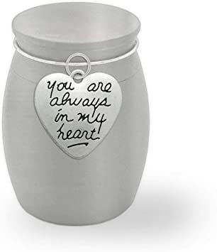 PhotoJewelryMaking Small Memorial Ashes Vial Urn Keepsake Holder Always in My Heart Container Jar Vial Brushed Stainless Steel Cremation Funeral Heart Container, Memorial Ceremony, Wood Urn, Always In My Heart, Wooden Urn, Keepsake Urns, Cremation Ashes, Memorial Urns, Cremation Urns