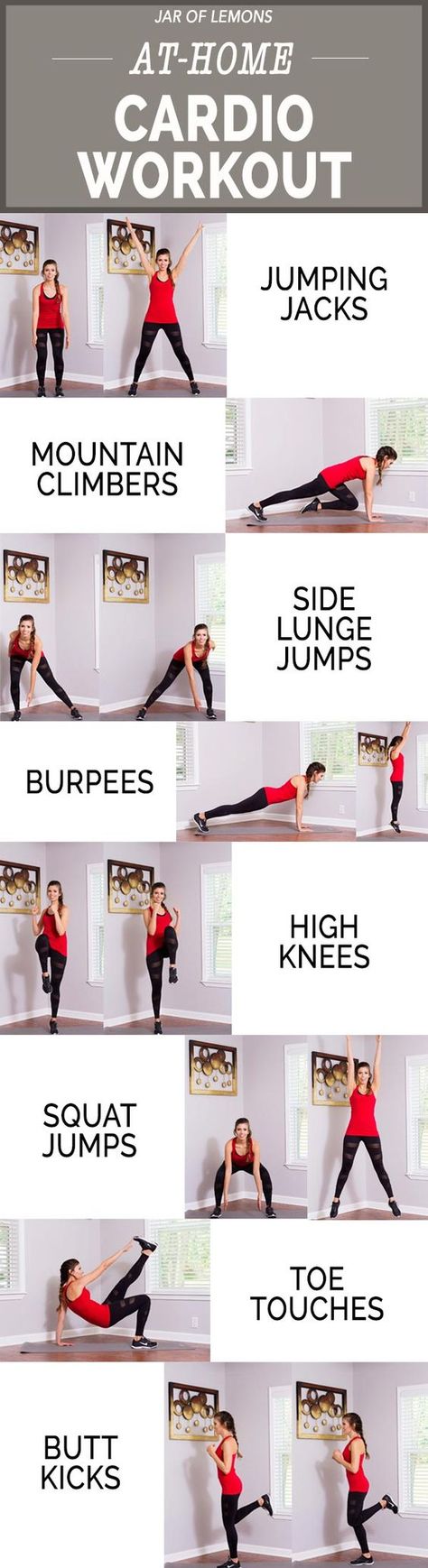 At-Home Cardio Workout! (No equipment required) Workout No Equipment, Cardio At Home, Cardio Workout At Home, Fat Loss Program, Cardio Training, Fat Loss Workout, Hiit Workout, Cardio Workout, Easy Workouts