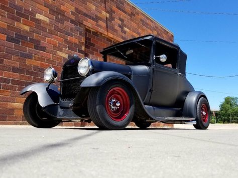 Badass coupe 1929 Ford Model A hot rod Model A Hot Rod, 1929 Ford Model A, Ford Hot Rod, Ford Model A, Ford Models, Hot Rod, Calipers, Hot Rods, Antique Cars