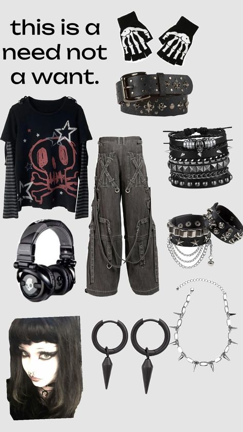 need, not a want #metalheadoutfit #outfit #metalhead #metalheads #bored #fyp #awesomesauce Metalhead Aesthetic Outfit, Metal Head Outfits, Metalhead Outfits, Metalhead Fashion, Clothing Aesthetic, Metal Style, Aesthetic Clothes, Stylish Outfits, Girl Outfits