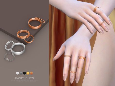 sugar owl's Basic rings Sims 4 Rings, Basic Rings, Free Spirit Tattoo, Ts4 Accessories, Mods Ts4, Female Rings, Sims Background, Sims 4 Piercings, Background Characters