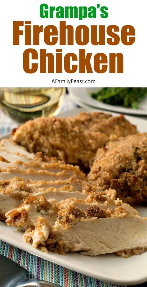 Firehouse Chicken, Baked Breaded Chicken Breast, Family Feast Recipes, Baked Breaded Chicken, Chicken Delight, Feast Recipes, Summer Grill, Meat Meals, Grill Food