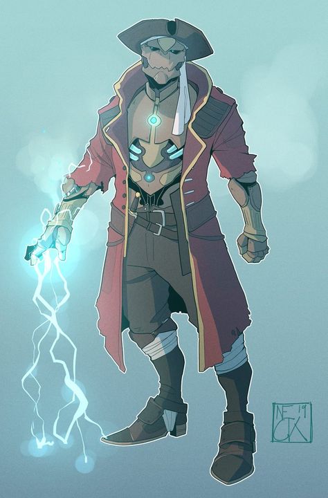 Warforged Pirate, Warforged Sorcerer, Dnd Races, Dungeons And Dragons Classes, Dungeons And Dragons Game, Superhero Characters, Fantasy Races, Dungeons And Dragons Characters, Dnd Art