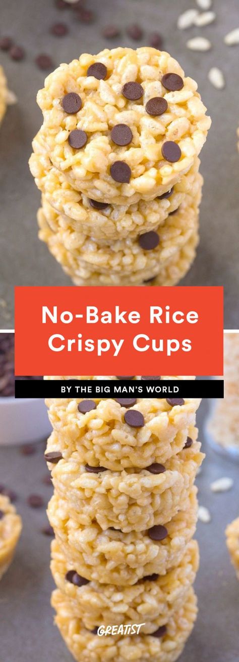 Because convenience is key. #greatist https://greatist.com/eat/muffin-tin-recipes-that-make-the-best-desserts Rice Krispie Treats In Muffin Tin, Dessert In Mini Muffin Tin, Recipe Tin Eats Cheesecake, Breakfast In Cupcake Tins, Muffin Tin Snack Tray, Muffin Tin Desserts, Rice Krispie Squares, Baked Rice, Protein Treats