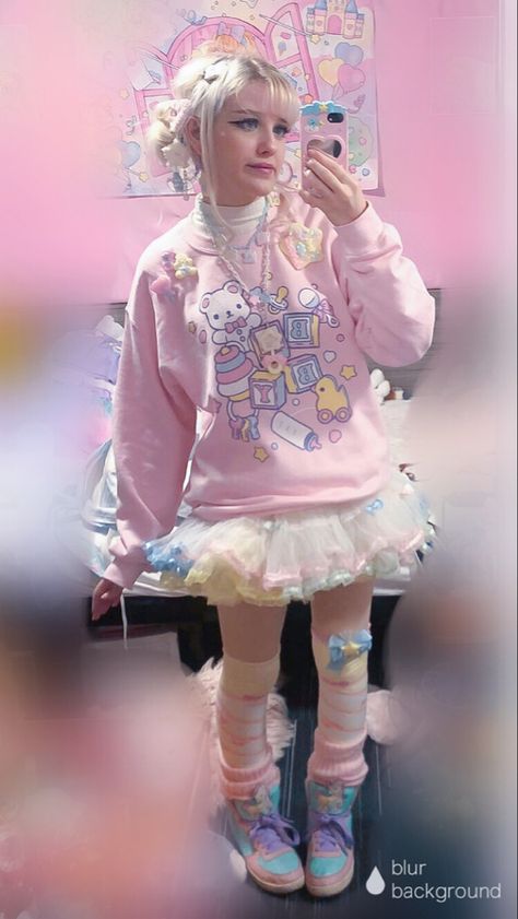 Fairy Kei Outfit, Yami Kawaii Outfit, Decora Fashion Outfits, Kawaii Aesthetic Outfits, Decora Outfits, Decora Harajuku, Harajuku Decora, Fairy Kei Fashion, Kawaii Outfit Ideas