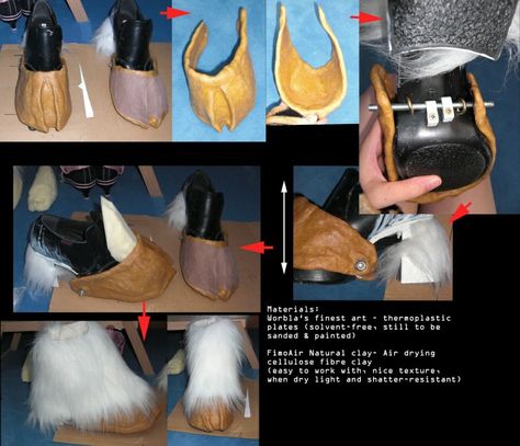 Hoof Shoes Diy, Diy Hooves, Faun Hooves, Satyr Costume, Faun Costume, Hoof Shoes, Fursuit Tutorial, Ren Faire Costume, Diy Sy