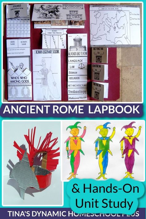 Free Ancient Rome Lapbook for Kids and Fun Hands-on Ideas Roman Crafts, Ancient Rome Art Projects For Kids, Curiosity Chronicles, Ancient Rome Kids Projects, Ancient Rome For Kids, Ancient Rome Lapbook, Ancient Rome Lessons, Ancient Rome Activity, Ancient Rome Kids