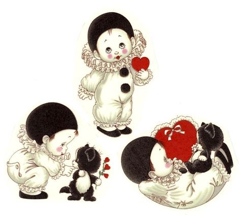 Black Kittens, Pierrot Clown, Ceramic Decals, Cute Clown, Vintage Clown, My Funny Valentine, Arte Inspo, Wow Art, Ethereal Art