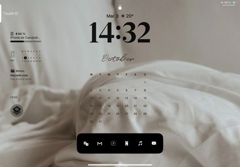 #Ipad_Pro_Home_Screen_Layout_Aesthetic #Ipad_Ideas_Lockscreen #Organize_Ipad_Home_Screen #Aesthetic_Wallpaper_Ipad_Landscape Laptop Wallpaper Cream Aesthetic, Ipad Air Lockscreen, Asthetic Ipad Homescreens, Ipad Ideas Lockscreen, Ipad Design Layout, Macbook Ios Layout, I Pad Homescreen Aesthetic, Ipad Homescreen Ideas Minimalist, Macbook Home Screen Aesthetic
