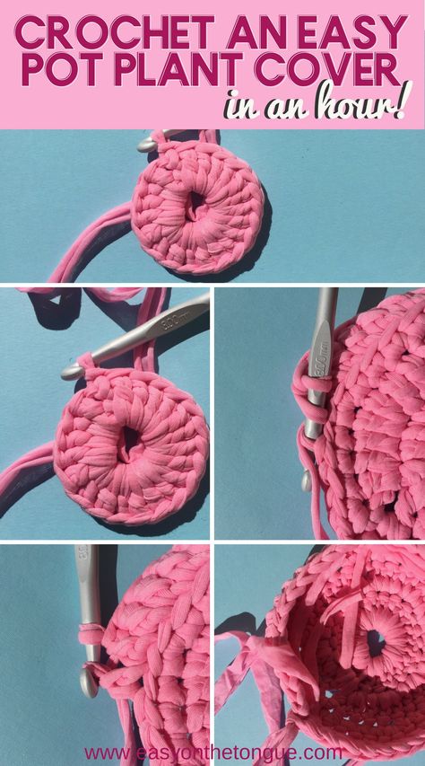 Crochet Pot Plant Holders Free Pattern, Macrame Pot Cover Diy, Cover Pot Diy, Plant Themed Crochet, Crochet Plant Pot Holders Free Pattern, Crochet Pot Plant Holder, Crochet Terra Cotta Pot Pattern, Crochet Plant Pot Holder, Plant Cozy Crochet