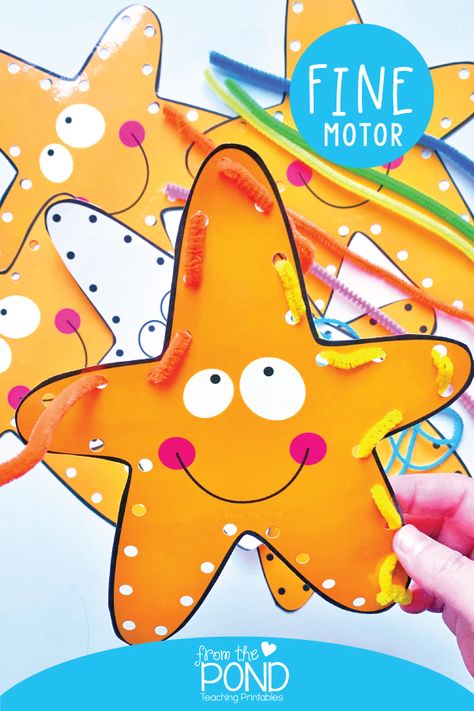 Starfish Crafts For Toddlers, Starfish Art Preschool, Starfish Classroom Theme, Starfish Craft Ideas, Starfish Activity, Starfish Craft Preschool, Under The Sea Activities For Preschool, Starfish Activities, Starfish Crafts