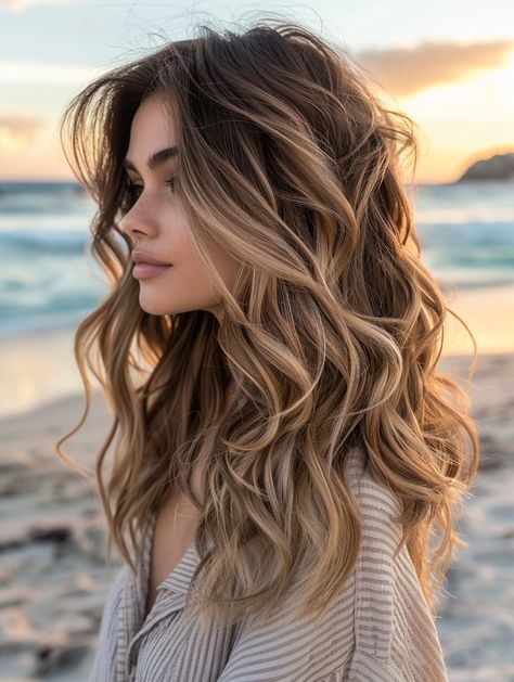 Ombre For Light Brown Hair, Brunette To Blonde Hair Color Ideas, Burnett Hair Color Ideas For Summer 2024, Hair Color Ideas For Summer 2024, Pecan Sandy Hair, Summer Brown Hair Balayage, Summer Blonde Hair 2024, Summer Balayage Brunette Sun Kissed, Summer Hair Color 2024 Trend