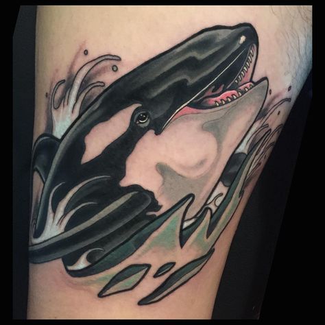 #freetilikum Thanks Christoph Traditional Orca Tattoo, Neo Traditional Drawing, Tattoo Whale, Killer Whale Tattoo, Orca Tattoo, Neo Traditional Tattoos, Whale Tattoo, Tattoos And Meanings, Eternity Symbol