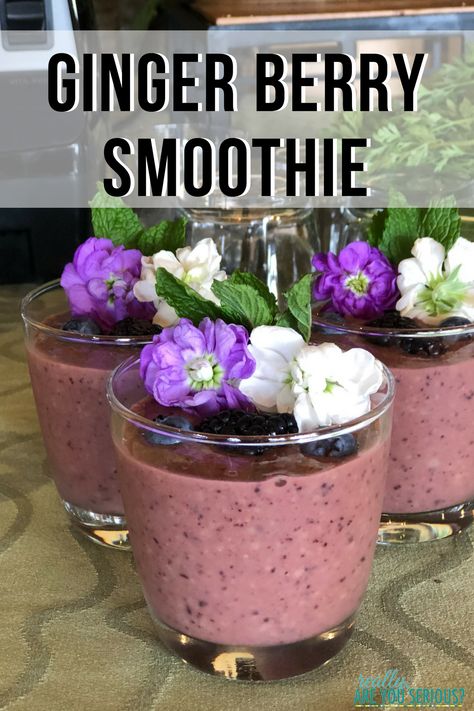 Award Winning Ginger Berry Smoothie Berry Ginger Smoothie, Smoothie Flat Belly, Berry Green Smoothie, Healthy Recipes Crockpot, Citrus Smoothie, Flat Belly Smoothie, Recipes Potato, Oat Smoothie, Ginger Smoothie