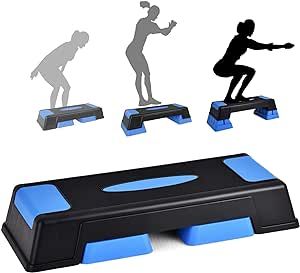 SPORFIT Aerobic Step Platform for Exercise w/Risers,Workout Step Height Adjustable 5"-7"-9",Fitness Step 450lbs Capacity,Non-slip Exercise Step Deck for Home/Gym… Aerobic Step, Home Gym, Height Adjustable, Gym, Sports