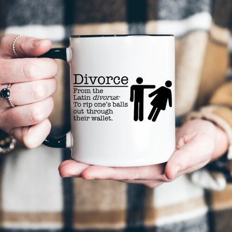 divorce gift, divorce gift for her, divorce party gift, divorce present, divorce care package, funny divorce gift, divorce mug, breakup gift by BMThreadworksShop on Etsy Divorce Anniversary, Funny Divorce, Breakup Gift, Divorce Gift, Care Package, Party Gifts, Gift For Her, Party Ideas, Gifts For Her