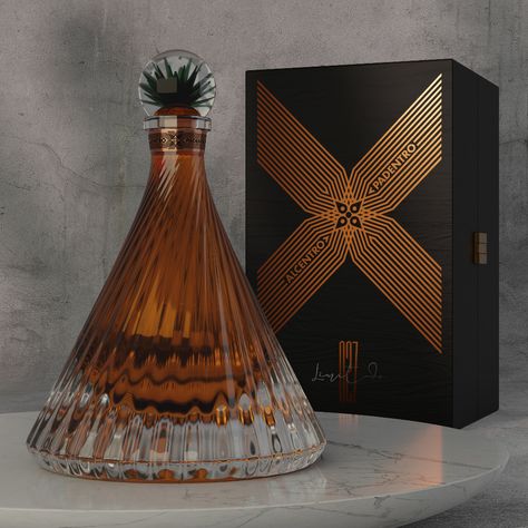 Alcentro Padentro Tequila Design Concept | Behance Luxury Bottle Packaging, Antique Liquor Bottles, Tequila Design, Blue Agave Plant, Brandy Bottle, Bottle Design Packaging, Logo Presentation, Tequila Bottles, Blue Agave