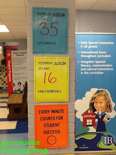 jyjoyner counselor: Monitoring Student Attendance Attendance Board Ideas, Attendance Matters, Attendance Ideas, Attendance Incentives, Enemy Pie, Attendance Board, Principal Ideas, School Magic, School Hallway