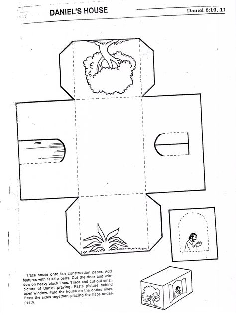 Daniel rezando en su casa. Pegar la imagen de daniel después de abrir las pestañas de la ventana Daniel Praying Craft, Daniel Praying, Daniel In The Lion's Den, Daniel And The Lions, Sunday School Coloring Pages, School Prayer, Children's Church Crafts, Lion's Den, Christian Activities