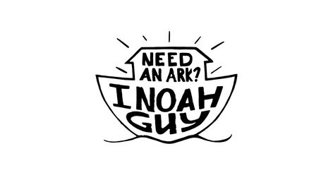 Noahs Arc Tattoos, Need An Ark I Noah Guy, Noah Font, Noahs Ark Nursery, Noah’s Ark Mural, Noah’s Ark Bible Journaling, Christian Stickers, Christian Designs, Noah's Ark