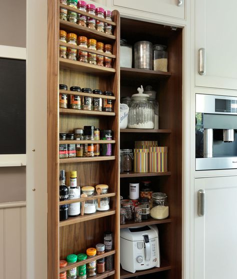 Kitchen pantry ideas – storage tips, planning know-how and design inspiration for larders Small Kitchen Look Bigger, Kitchen Pantry Ideas, Chic Food, Kitchen Larder Cupboard, Small Kitchen Island Ideas, Wren Kitchen, Kitchen Larder, Kitchen Bar Table, Built In Pantry