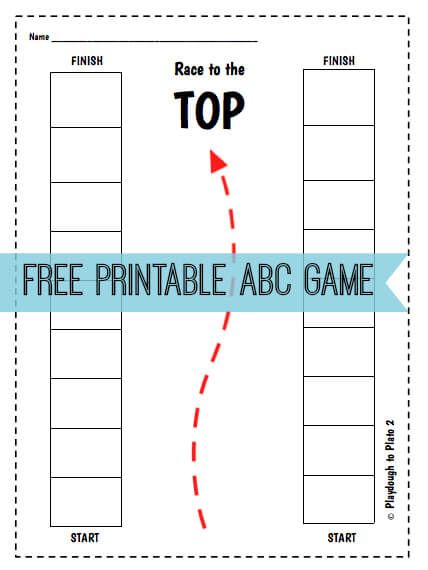 Free Printable ABC Game Abc Games For Kids, Teaching Alphabet, Preschool Rules, Race To The Top, Kindergarten February, Handwriting Worksheet, Letter Sound Recognition, Abc Game, Kindergarten Alphabet