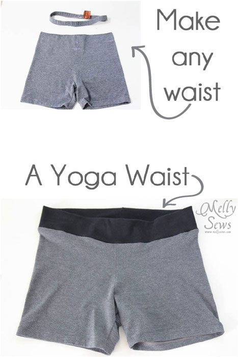 Turn any waist into a comfy yoga waistband - Yoga waist tutorial - http://mellysews.com http://mellysews.com/2013/10/add-yoga-waistband-tutorial.html Waistband Tutorial, Sewing Repairs, Restyle Clothes, Melly Sews, Diy Yoga, Diy Tricot, Sewing Alterations, Comfortable Clothes, Diy Vetement