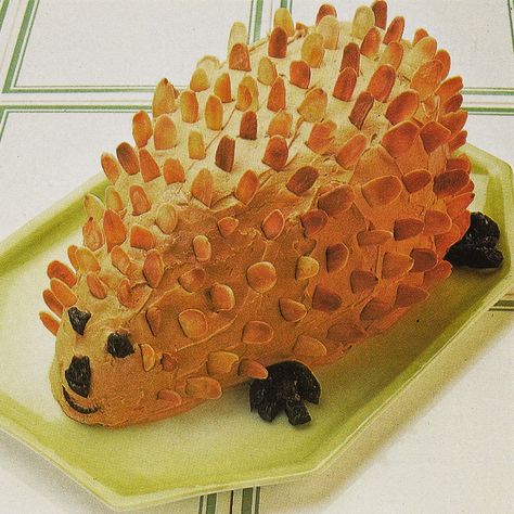 70s Dinner Party food - in pictures 1970s Party Theme, 70s Dinner Party, 1970s Food, Dinner Party Food, Fancy Christmas Party, 70s Food, 1970s Party, Ugly Food, Hedgehog Cake