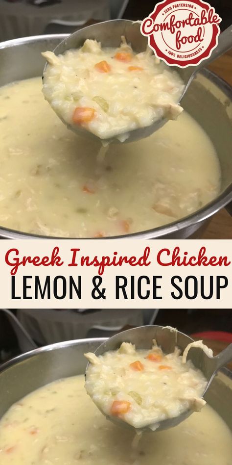 Greek Cream Of Chicken Rice Soup, Turkey Lemon Rice Soup, Cream Of Chicken And Rice Soup Recipes, Greek Chicken Rice Soup, Creamy Lemon Chicken Rice Soup, Easy Chicken Lemon Rice Soup, Greek Chicken Soup With Lemon, Lemon Chicken Soup Greek, Greek Chicken And Rice Soup