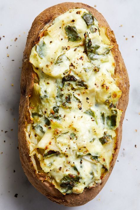 Spinach Stuffed Potatoes, Pesto Baked Potato, Vegetarian Stuffed Baked Potatoes, Baked Potato Vegetarian Toppings, Veggie Stuffed Baked Potatoes, Veggie Loaded Baked Potato, Veggie Stuffed Potatoes, Best Baked Potato Toppings, Chicken Stuffed Baked Potatoes Recipes