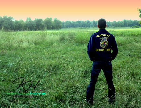 It is not a senior picture in Kentucky without FFA jacket! #senior #khaysphotography #kentucky Ffa Senior Picture Ideas, Ffa Senior Pictures, Farm Senior Pictures, Ffa Jacket, Sr Pictures, Boy Senior Portraits, Senior Year Pictures, Softball Senior Pictures, Senior Photos Boys