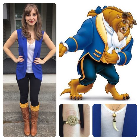 Womens Beast Costume, Beauty And The Beast Outfit Ideas, Beast Womens Costume, Beauty And The Beast Disney Outfit, Cosplay Beauty And The Beast, Beast Disneybound, Belle Birthday Party, Beauty And Beast Birthday, Beauty And The Beast Costume