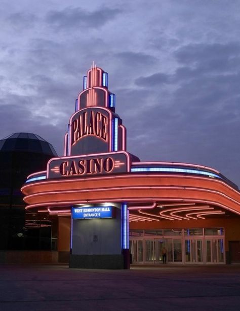 Casino Building, West Edmonton Mall, Movie Theater Aesthetic, Casino Sign, Building Aesthetic, Edmonton Alberta, Neon Glow, The Choice, Led Signs