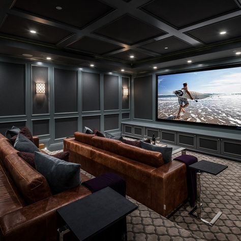 Small Theater Room, Small Home Theater, Theatre Room Ideas, Home Theater Ideas, Home Theater Room Design, Theater Room Design, Home Cinema Room, Home Theater Decor, Home Theater Setup